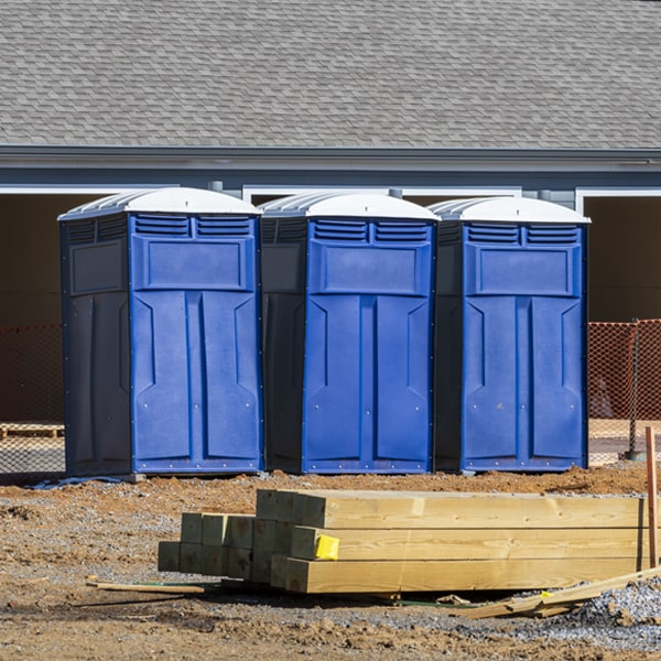 how can i report damages or issues with the portable toilets during my rental period in Dennison